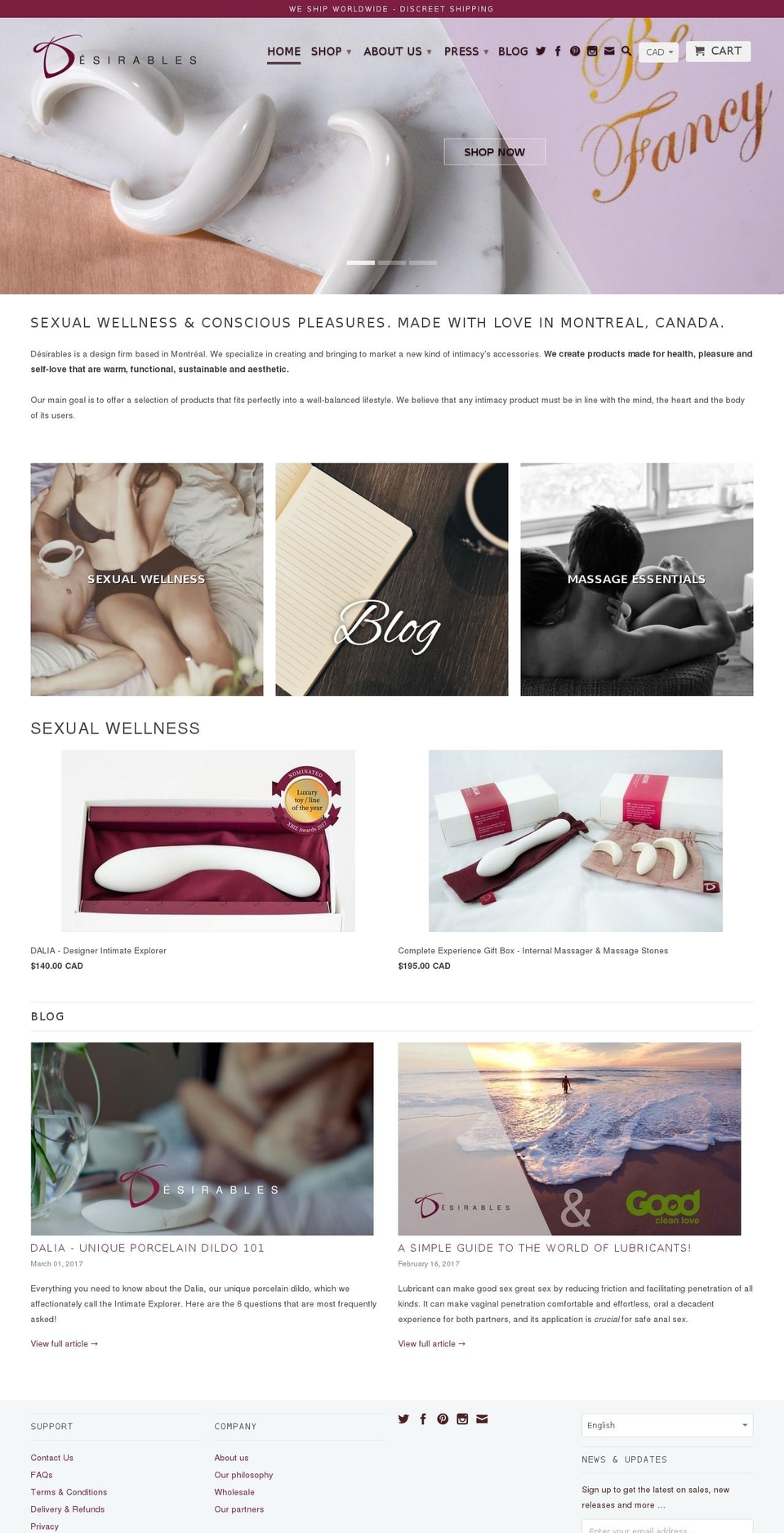 desirablesdesign.com shopify website screenshot