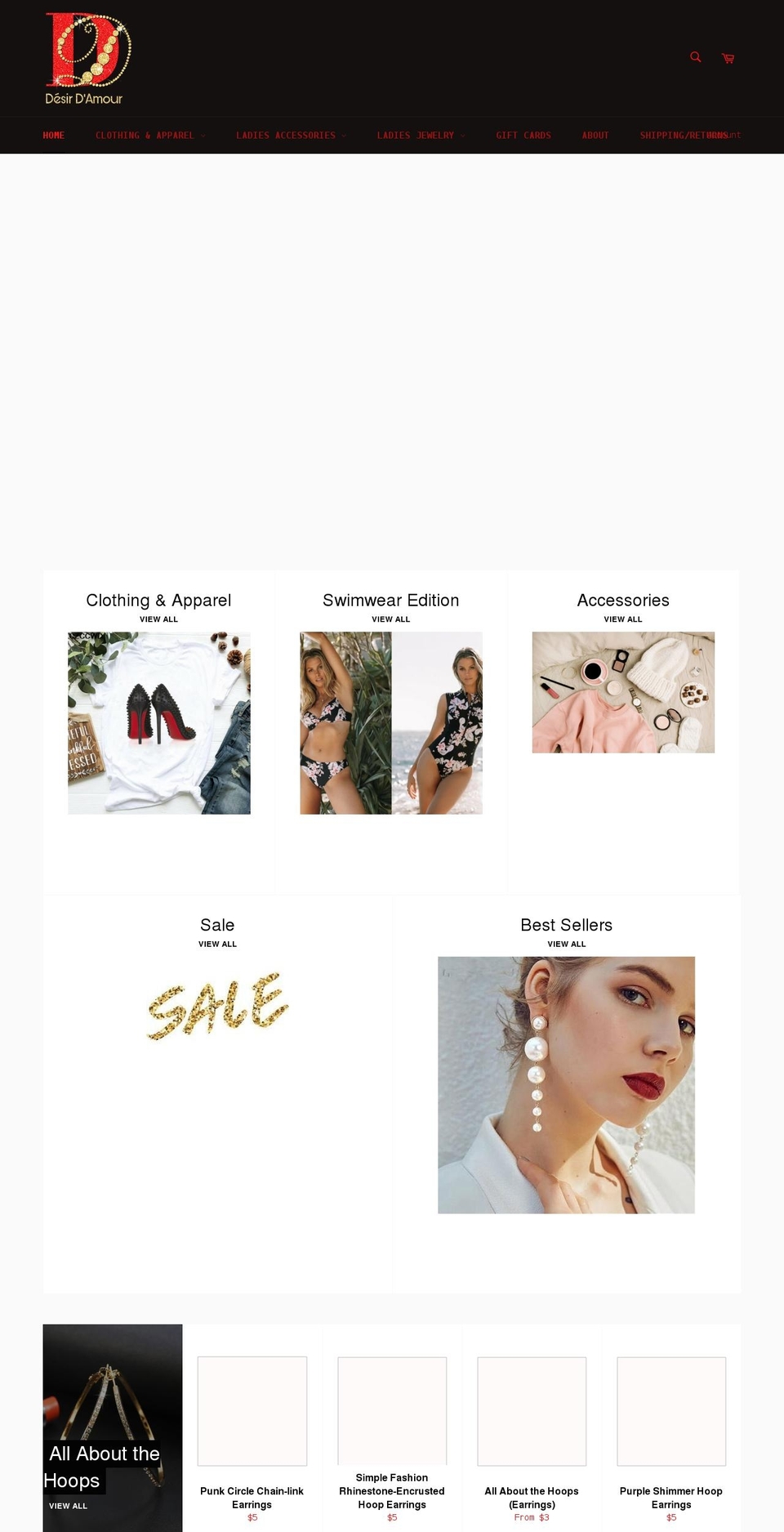 desirdamour.com shopify website screenshot