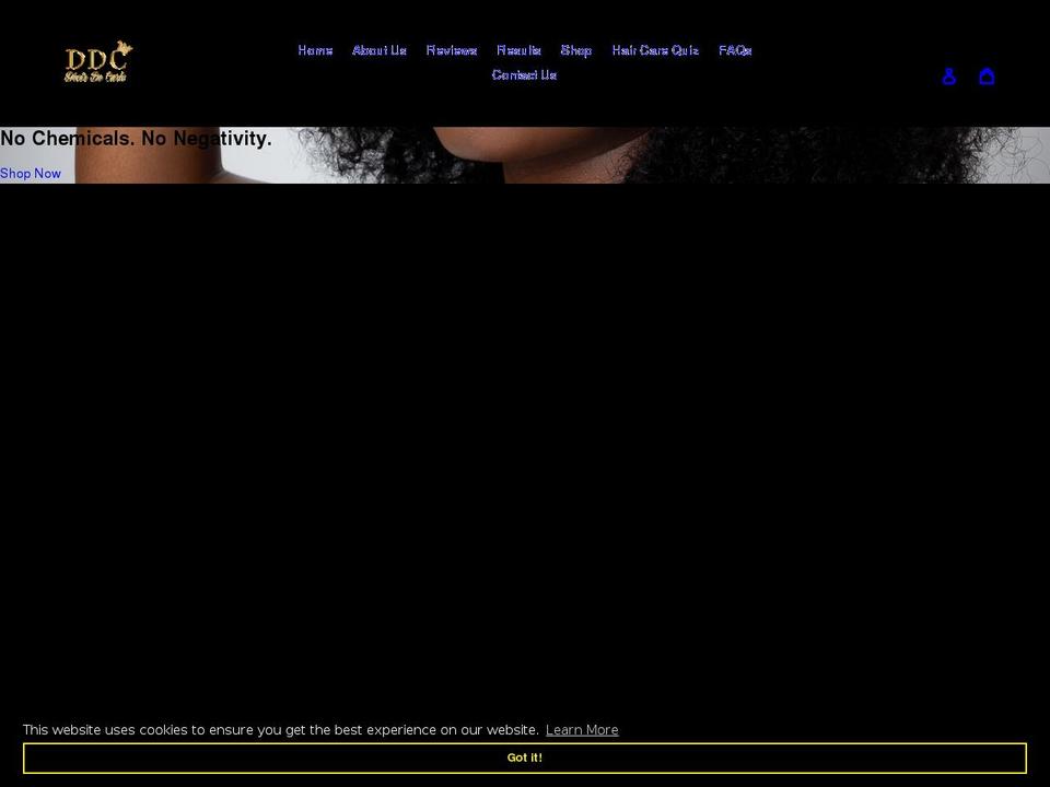 desirdecurls.com shopify website screenshot