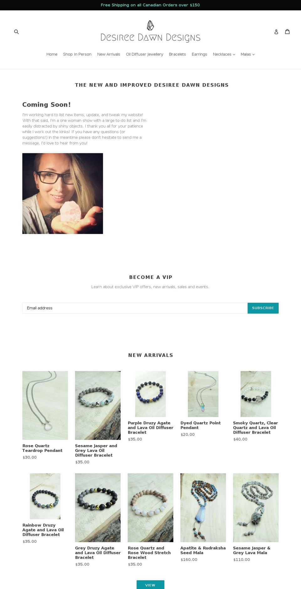 desireedawndesigns.com — Shopify storefront screenshot