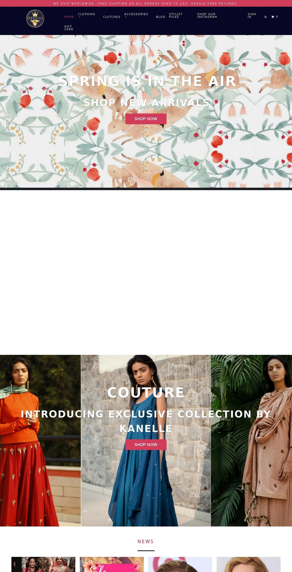 desiroyale.com shopify website screenshot