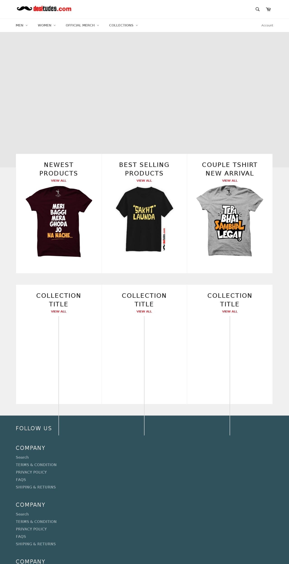 desitudes.com shopify website screenshot