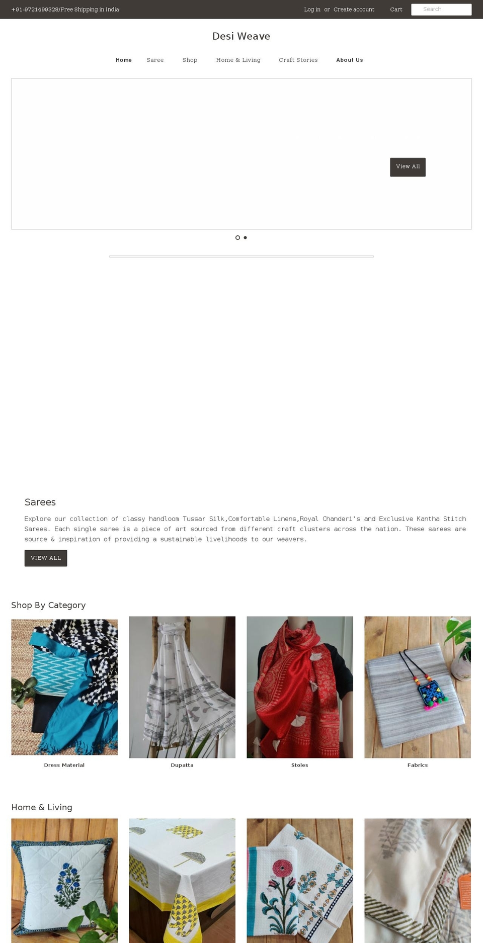 desiweave.com shopify website screenshot