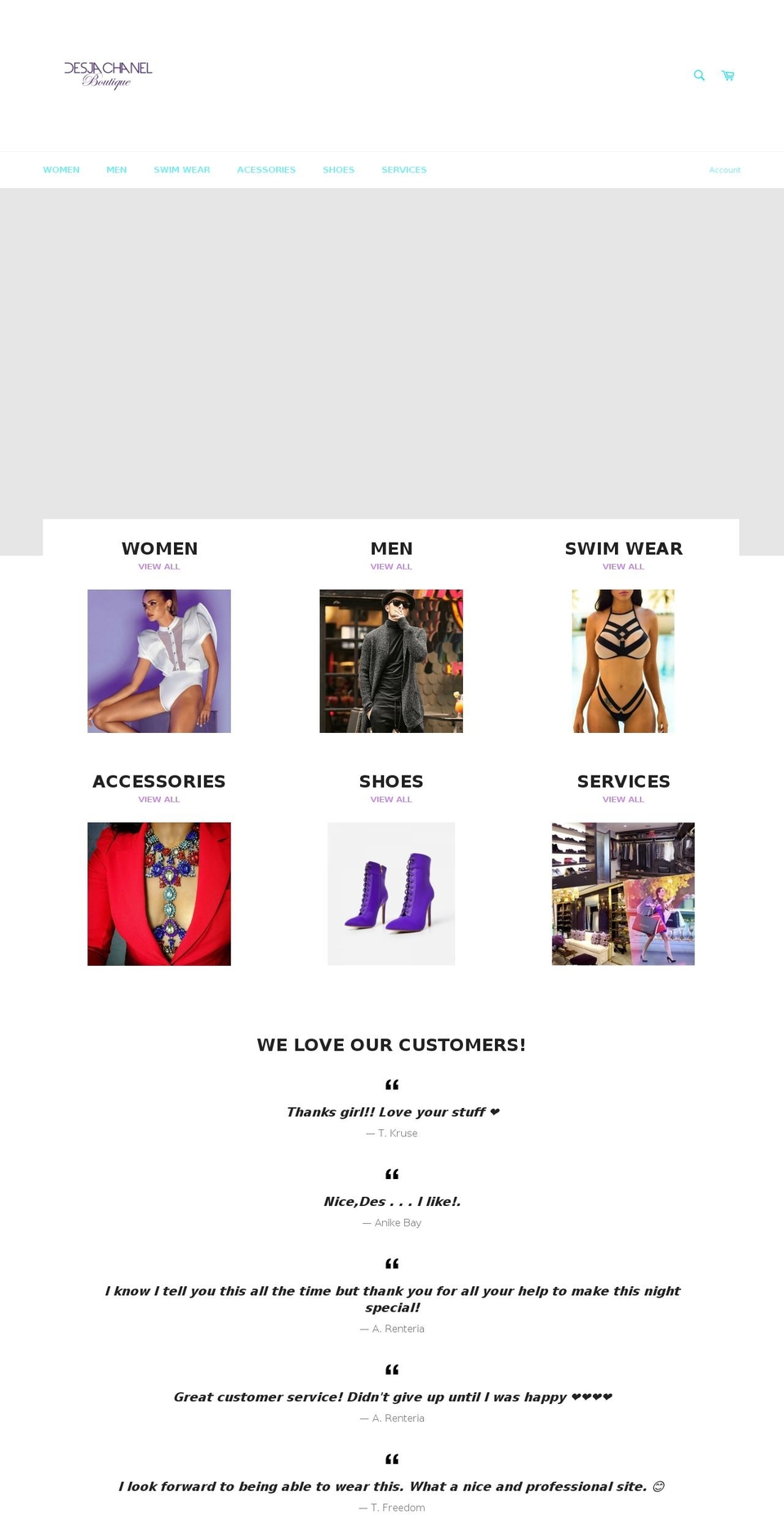 desjachanel.com shopify website screenshot