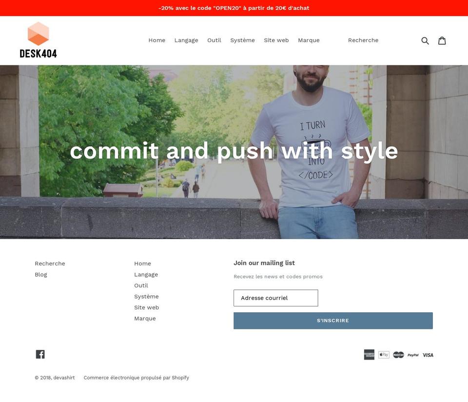 desk404.com — Shopify storefront screenshot