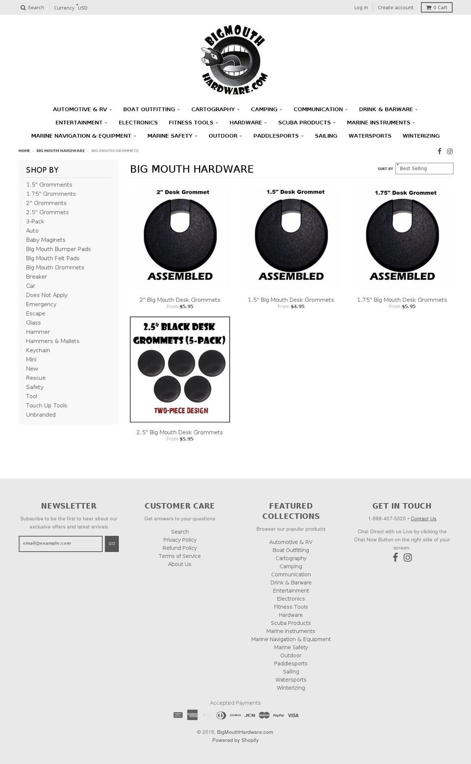 deskgrommets.com — Shopify storefront screenshot
