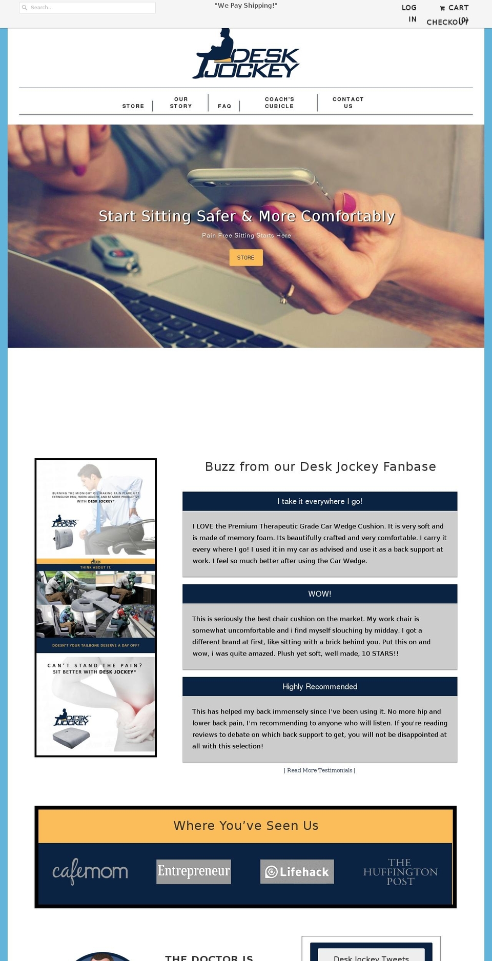 deskjockey.net shopify website screenshot