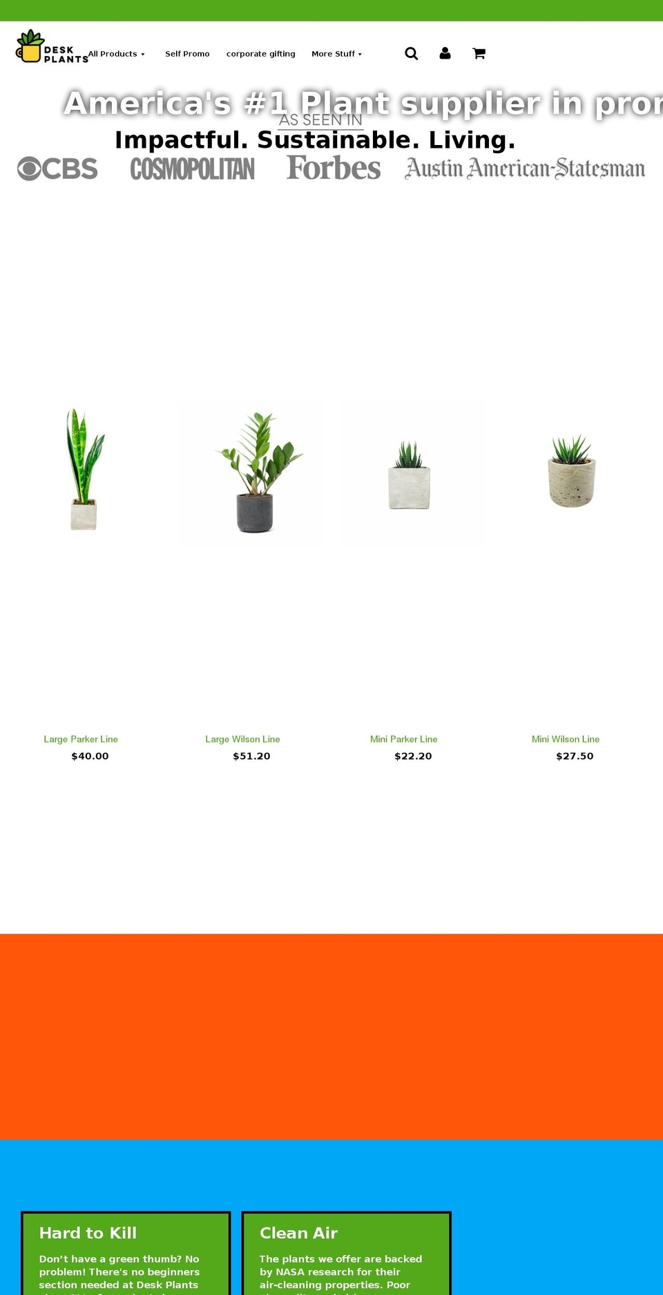 deskplants.com shopify website screenshot
