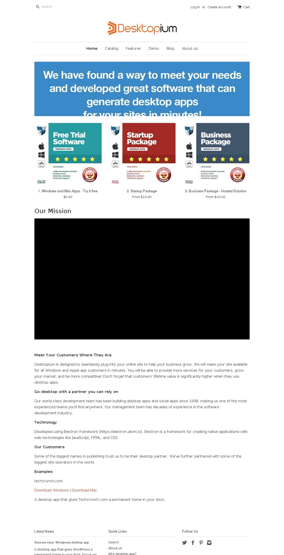 desktopium.com shopify website screenshot
