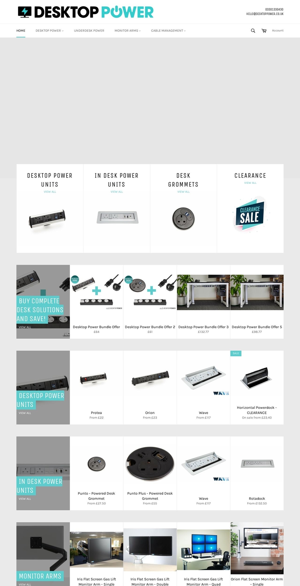 desktoppower.co.uk shopify website screenshot