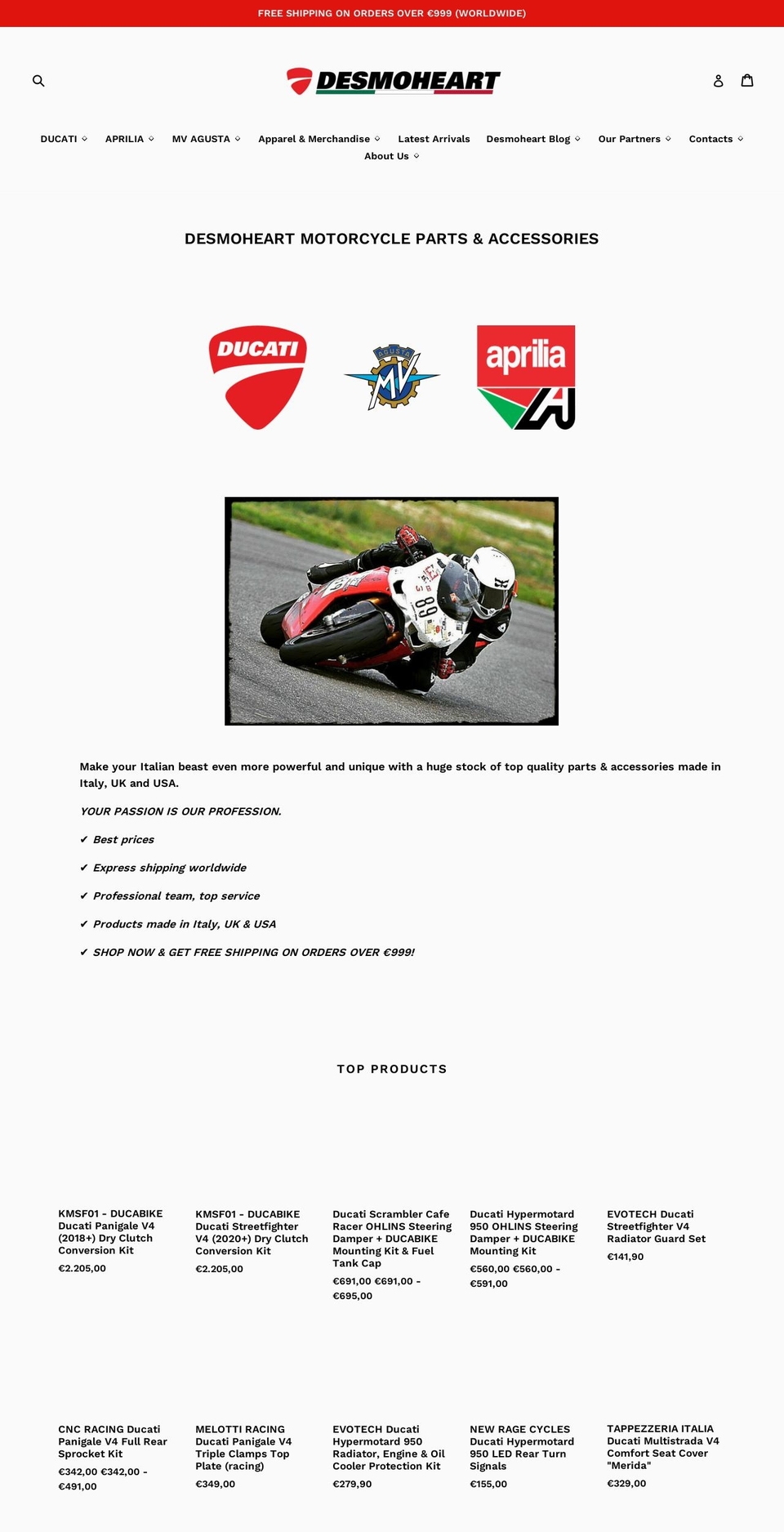 desmoheart.com — Shopify storefront screenshot