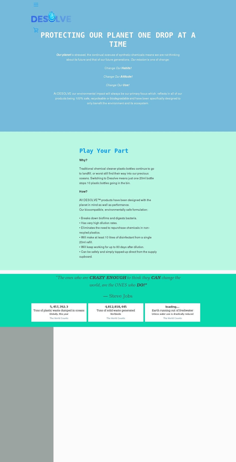 desolve.net shopify website screenshot