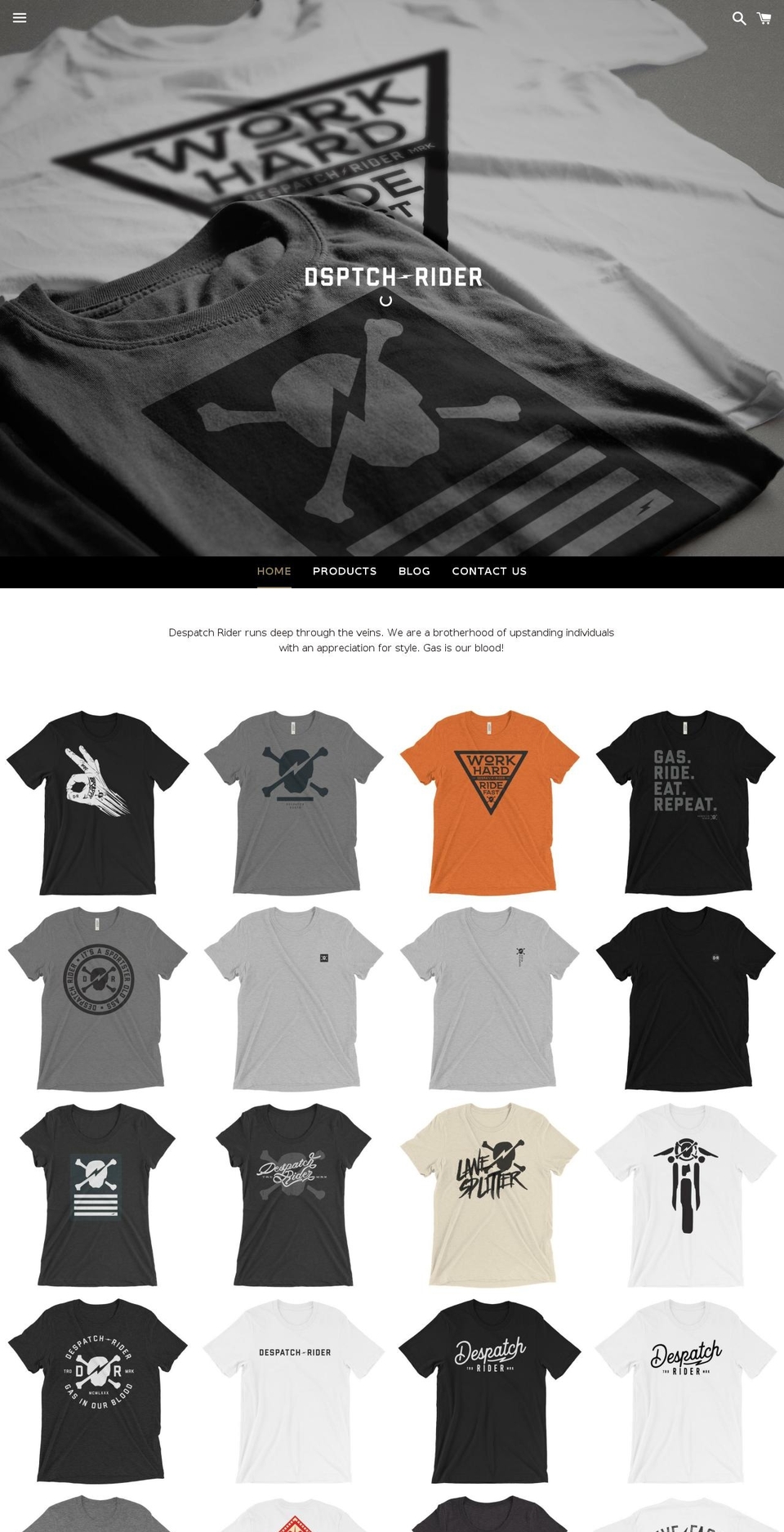 despatch-rider.com — Shopify storefront screenshot