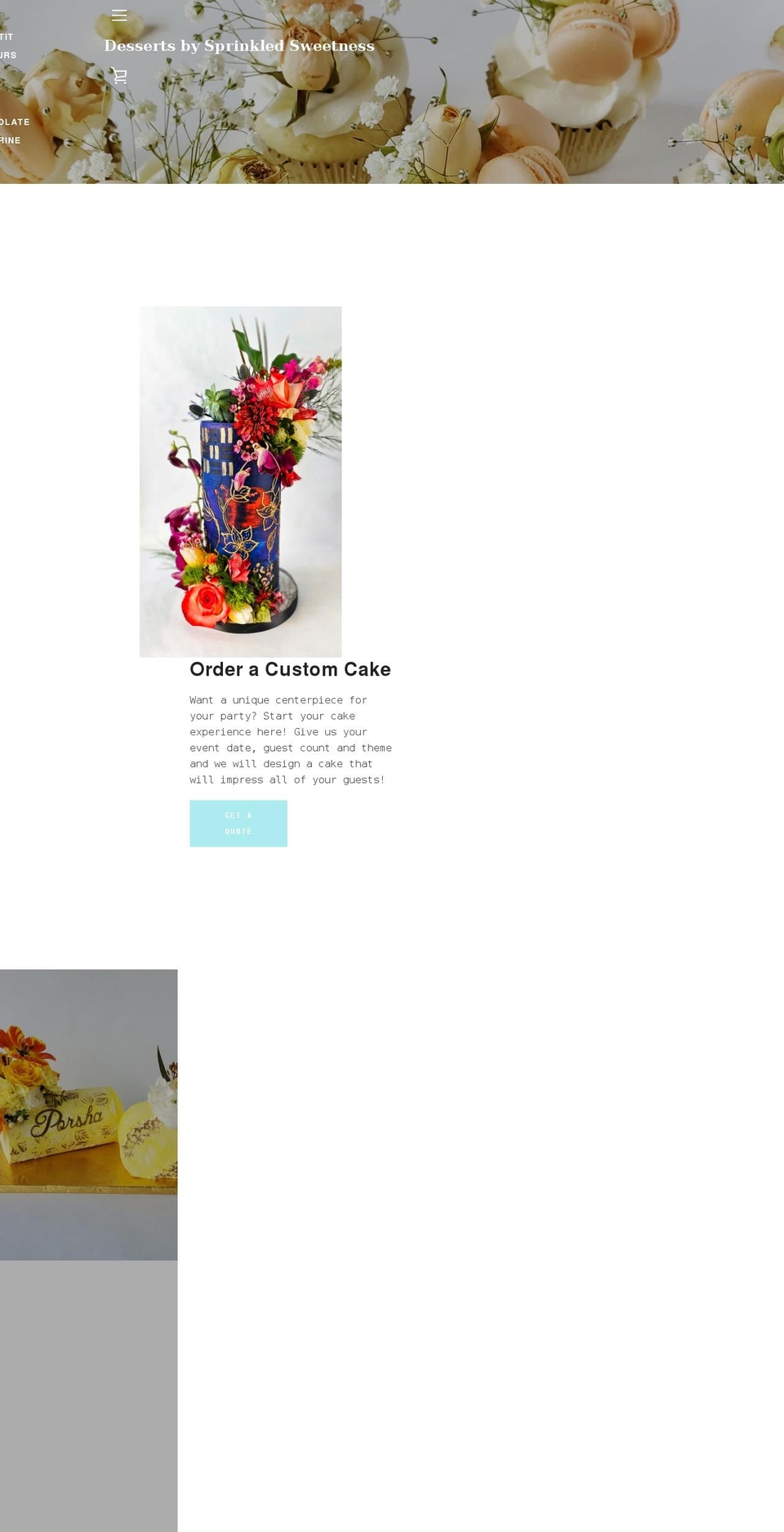 dessertsbysprinkledsweetness.com shopify website screenshot