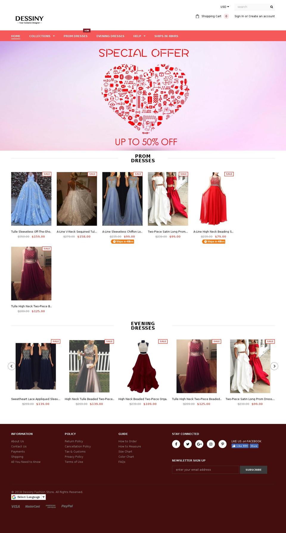 dessiny.com — Shopify storefront screenshot