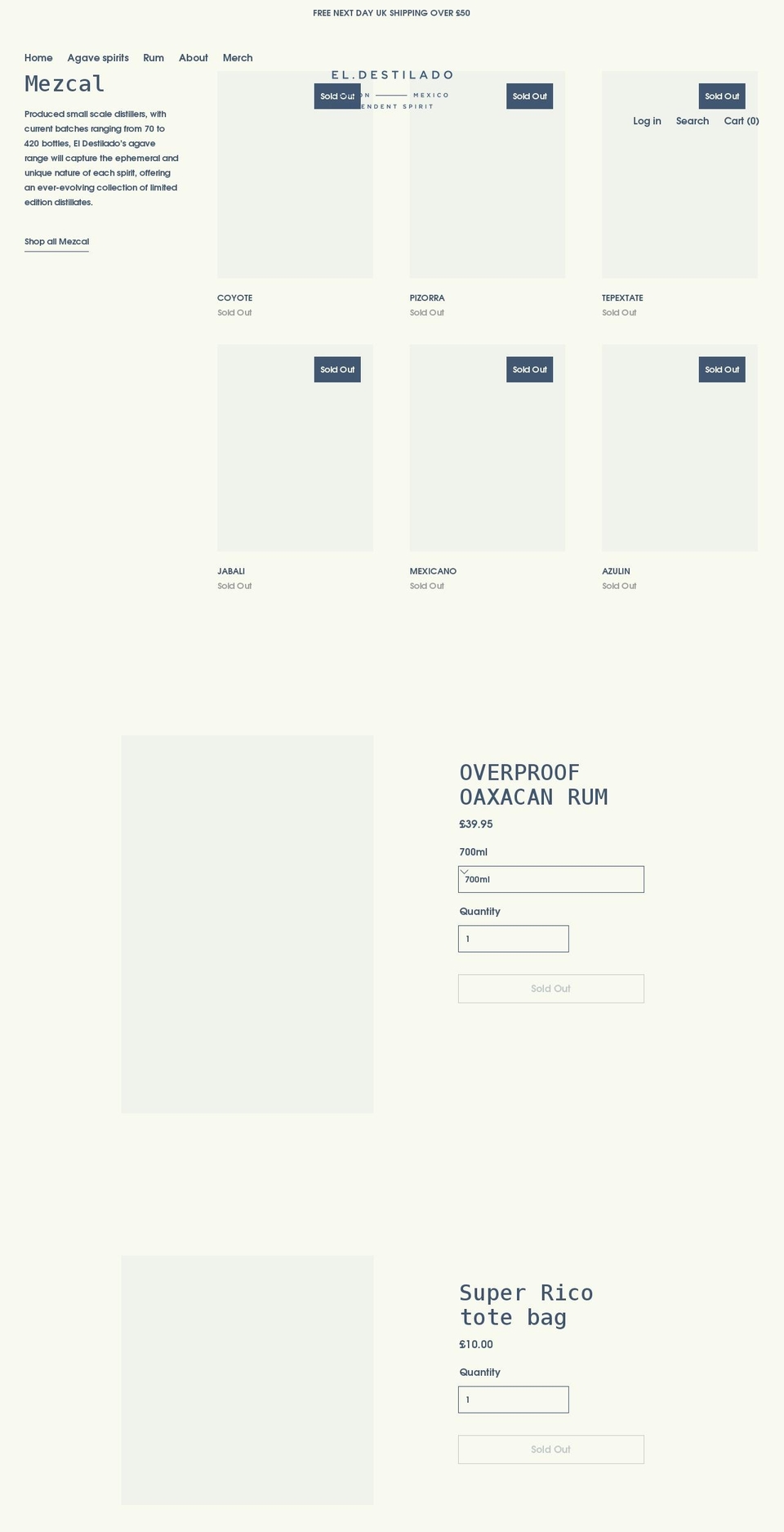 destiladolondon.com shopify website screenshot