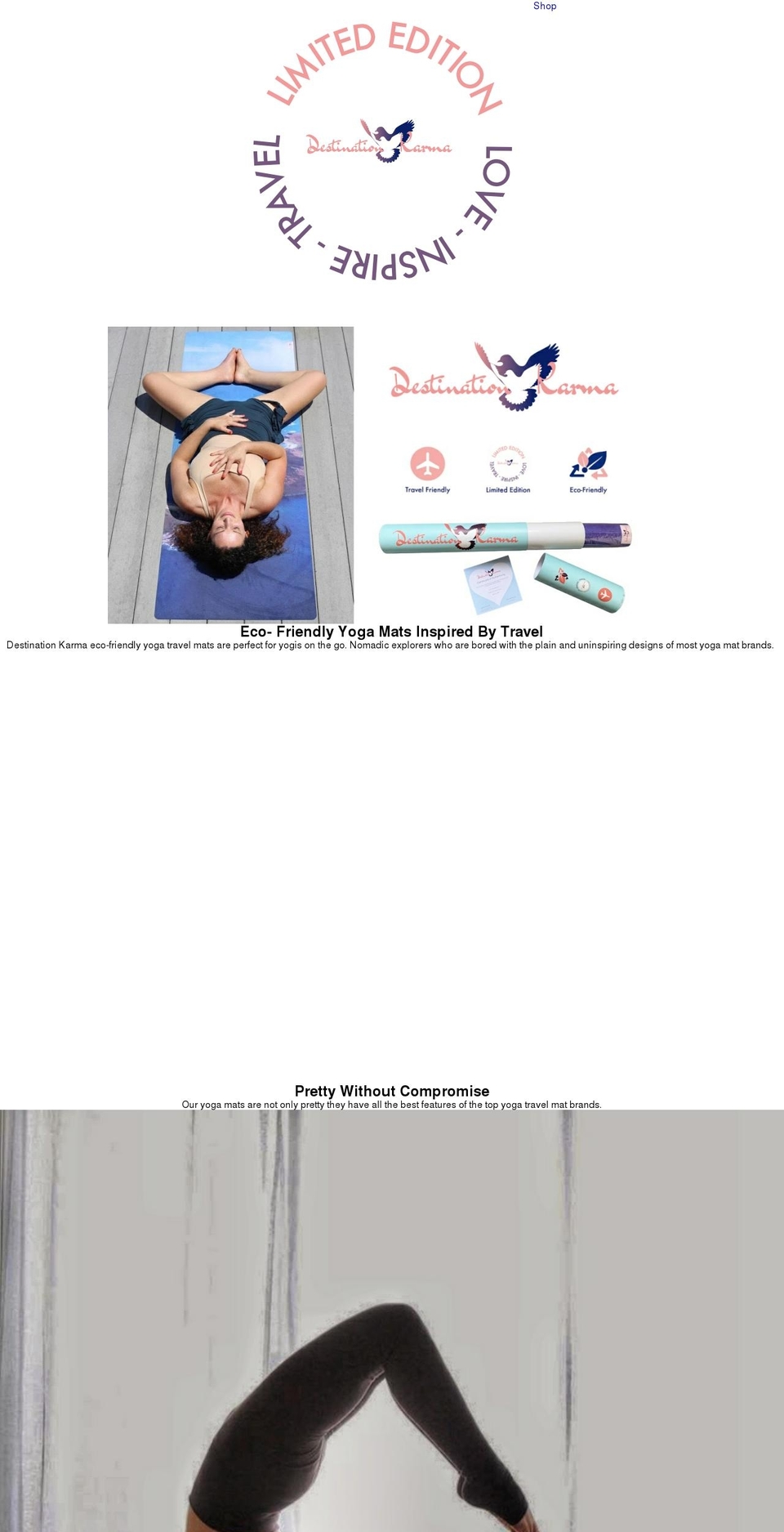 destinationkarmayoga.com — Shopify storefront screenshot