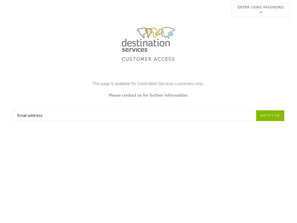 destinationservices.online shopify website screenshot