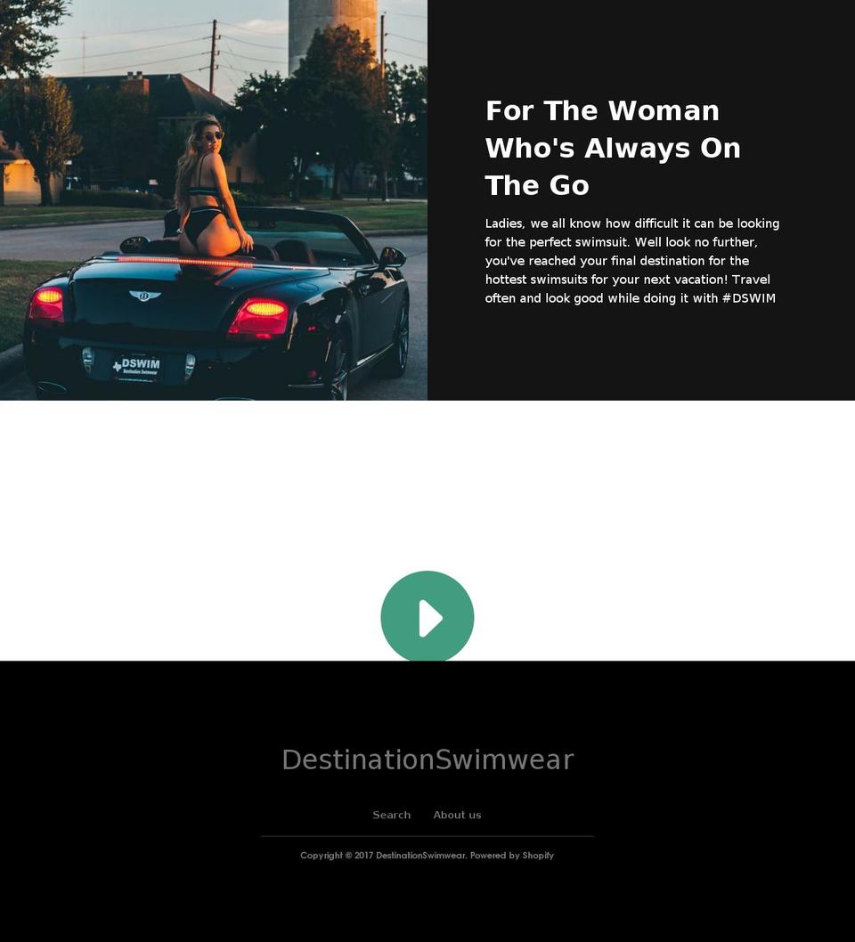destinationswimwear.com shopify website screenshot