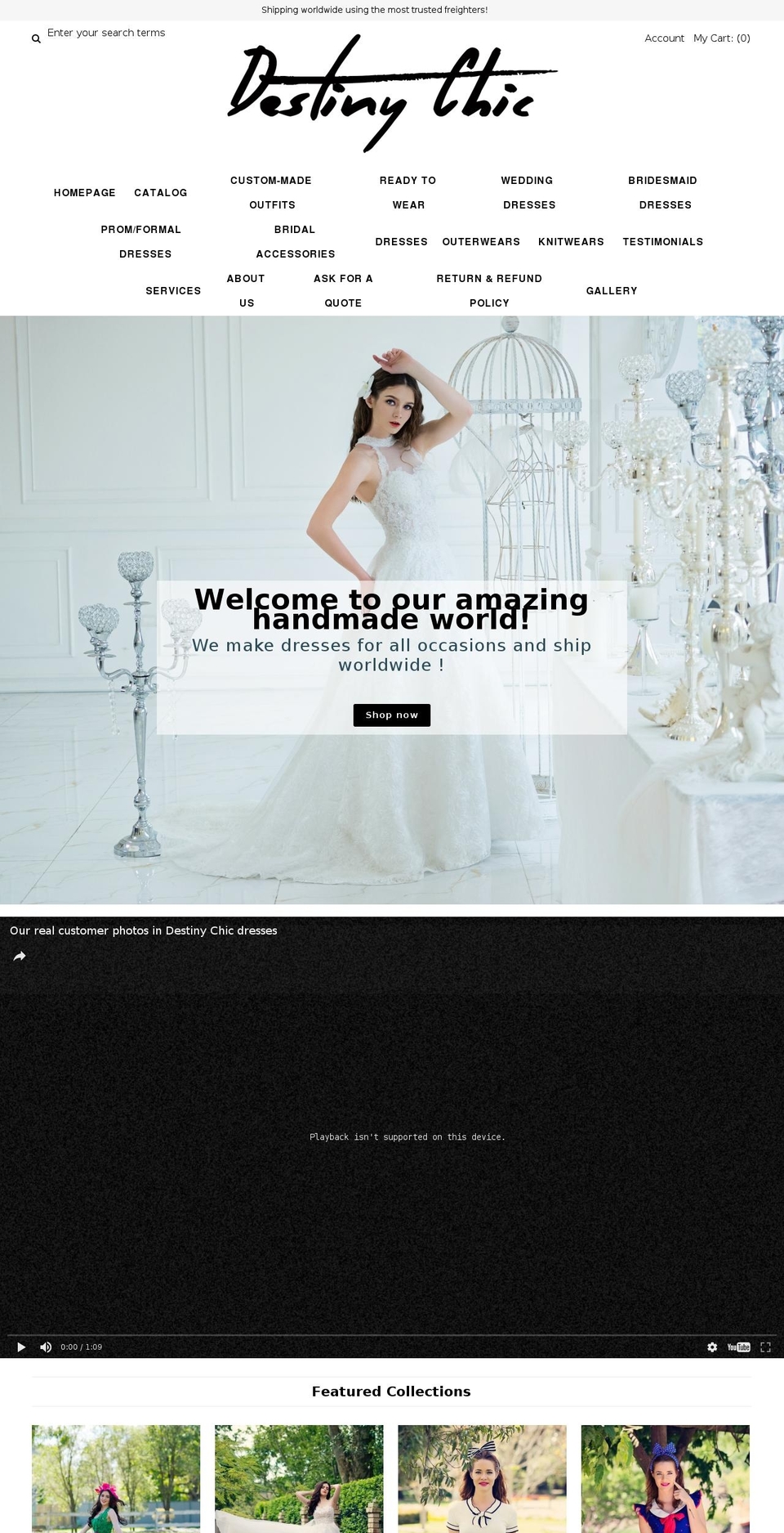 destinychic.com.au shopify website screenshot