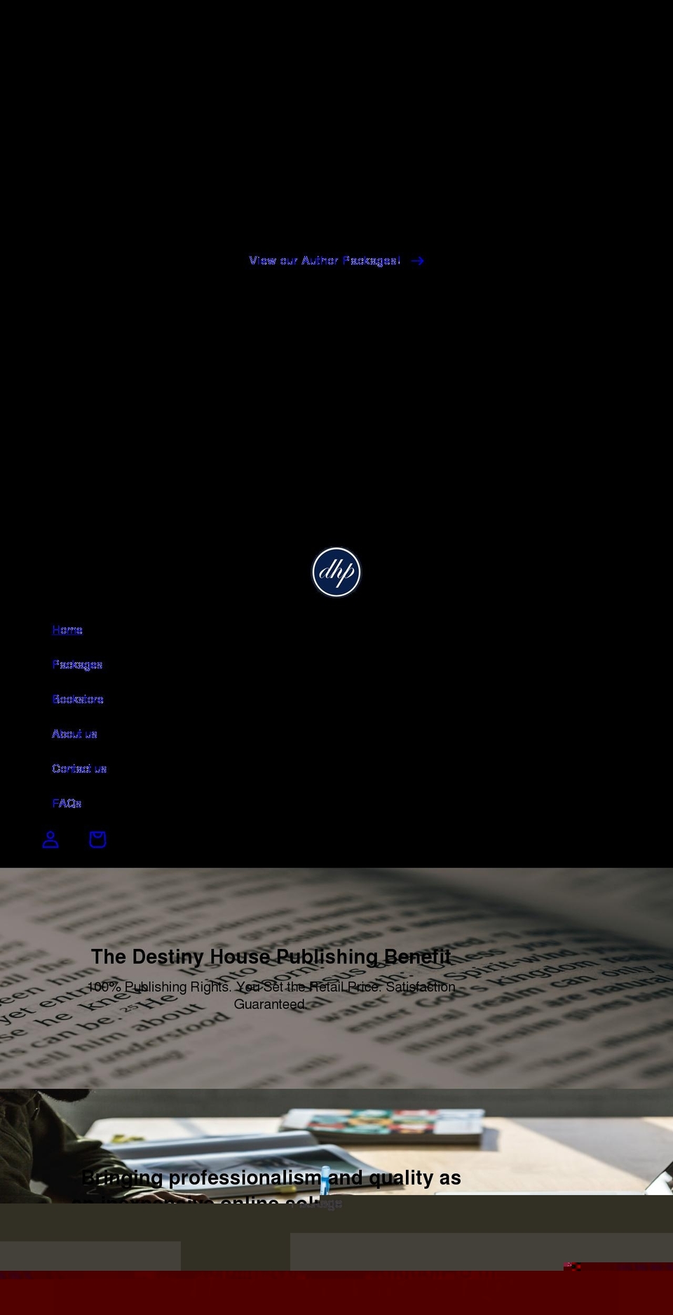 destinyhousepublishing.com shopify website screenshot