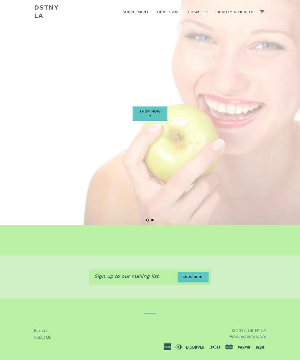 destinyla.com shopify website screenshot