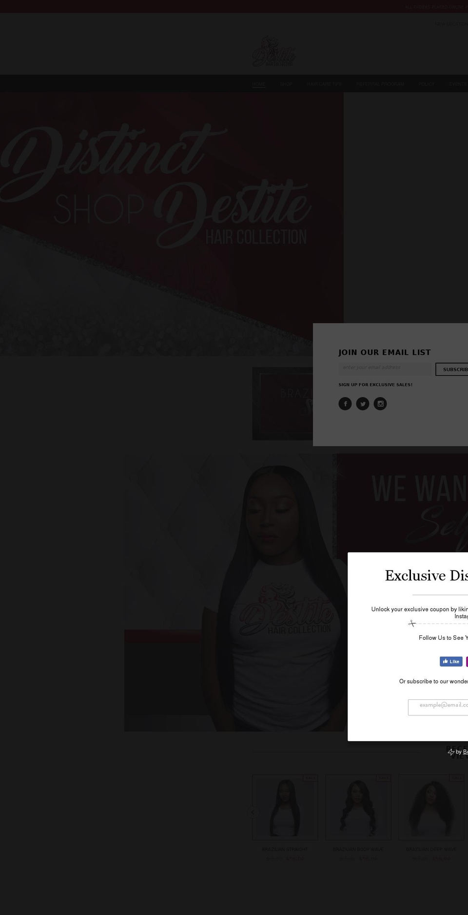 destite.com — Shopify storefront screenshot