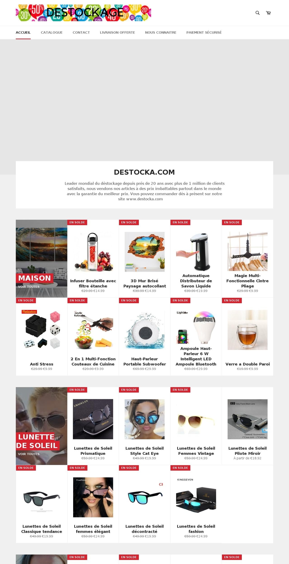 destocka.com shopify website screenshot