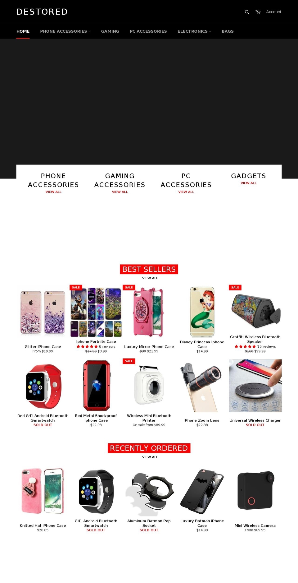 destored.com shopify website screenshot