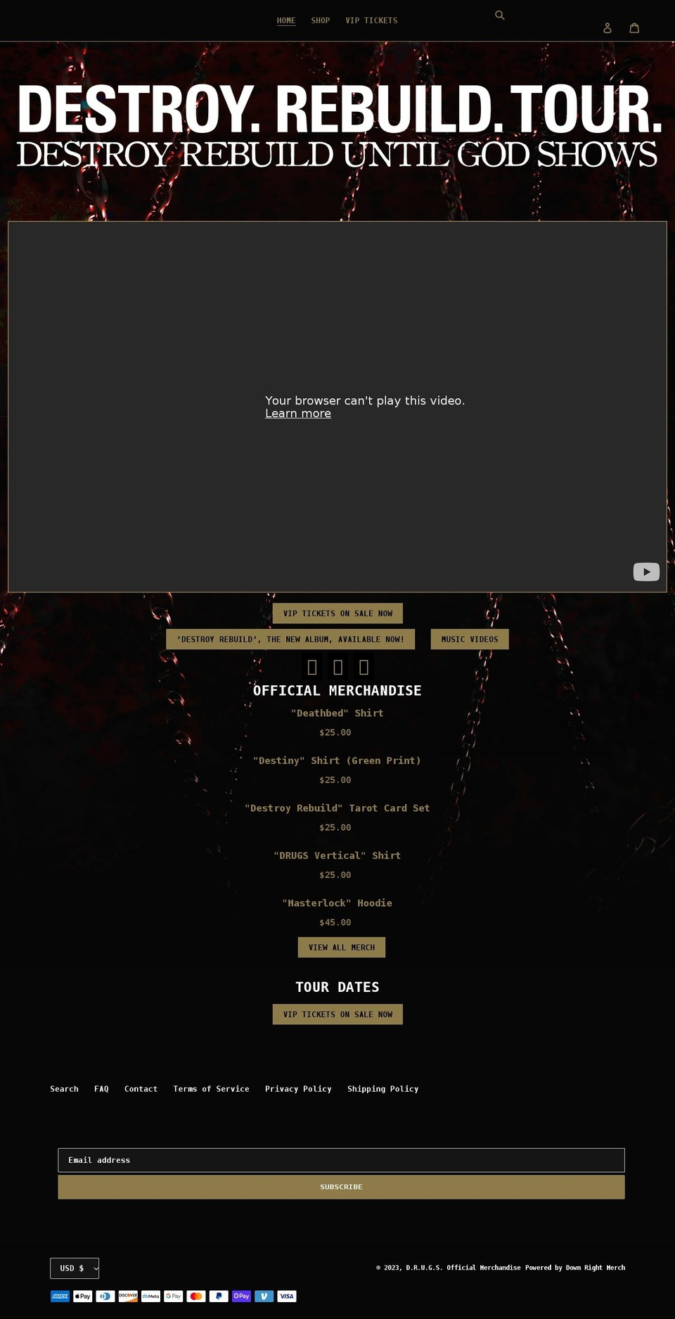 destroyrebuild.shop shopify website screenshot