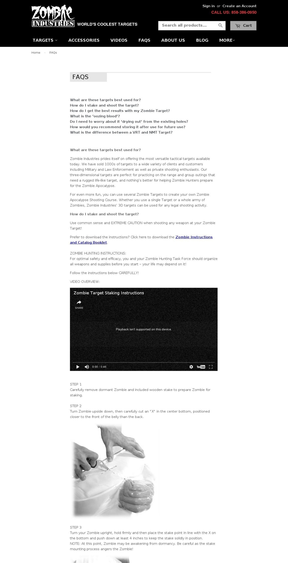 destroytheundead.com shopify website screenshot