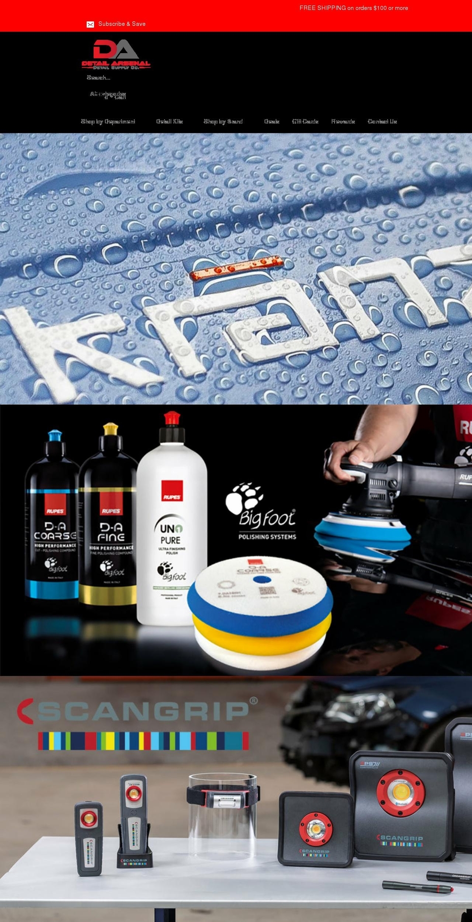 detailarsenal.com shopify website screenshot