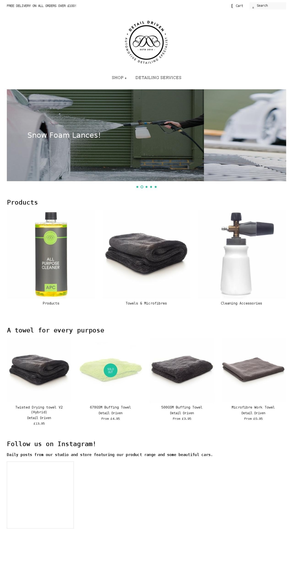 detaildrivenstore.co.uk shopify website screenshot