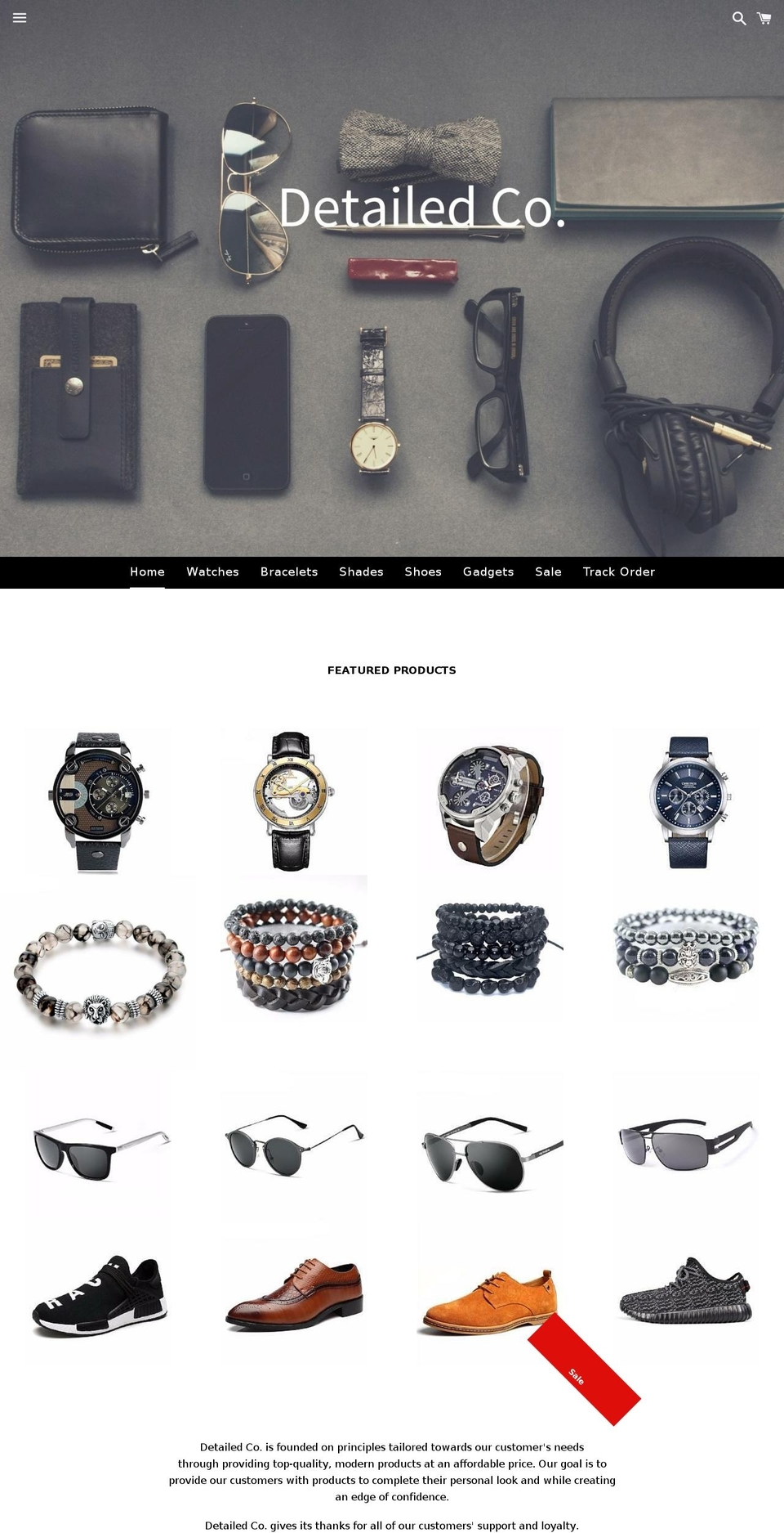 detailedco.com — Shopify storefront screenshot
