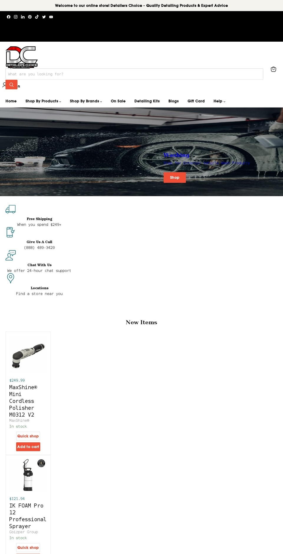 detailerschoice.com shopify website screenshot