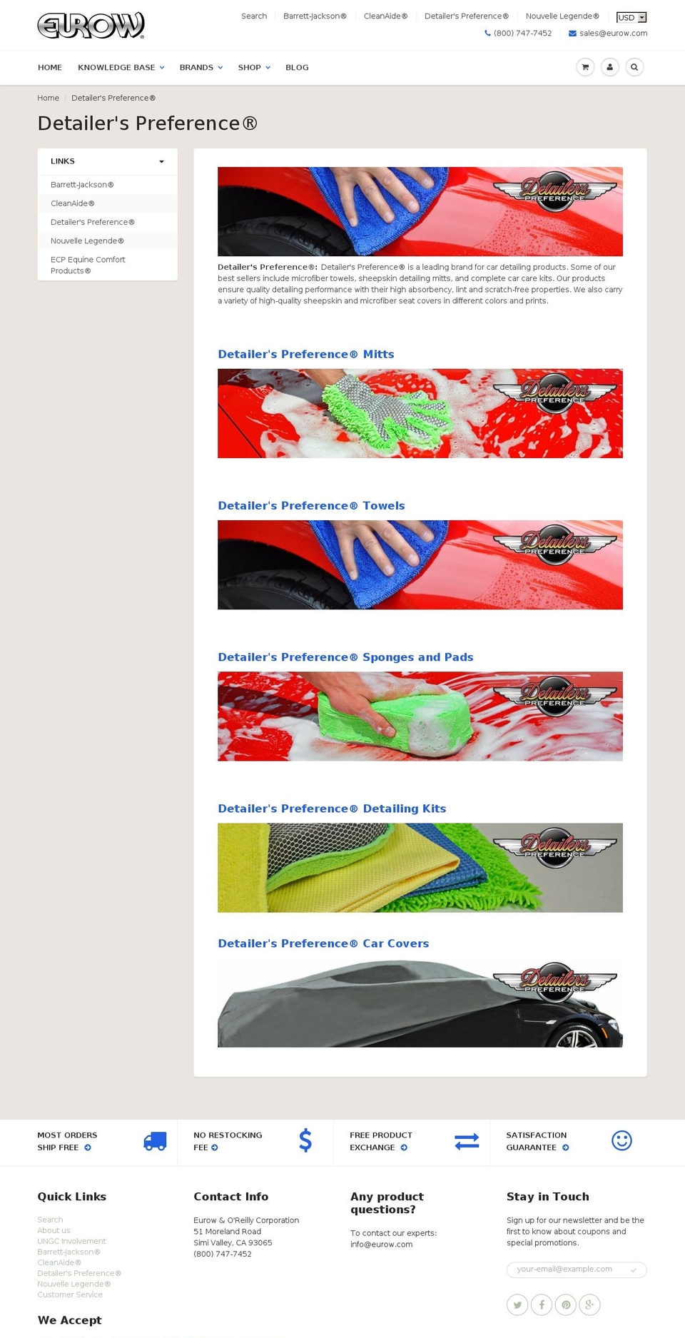detailerspreference.com — Shopify storefront screenshot