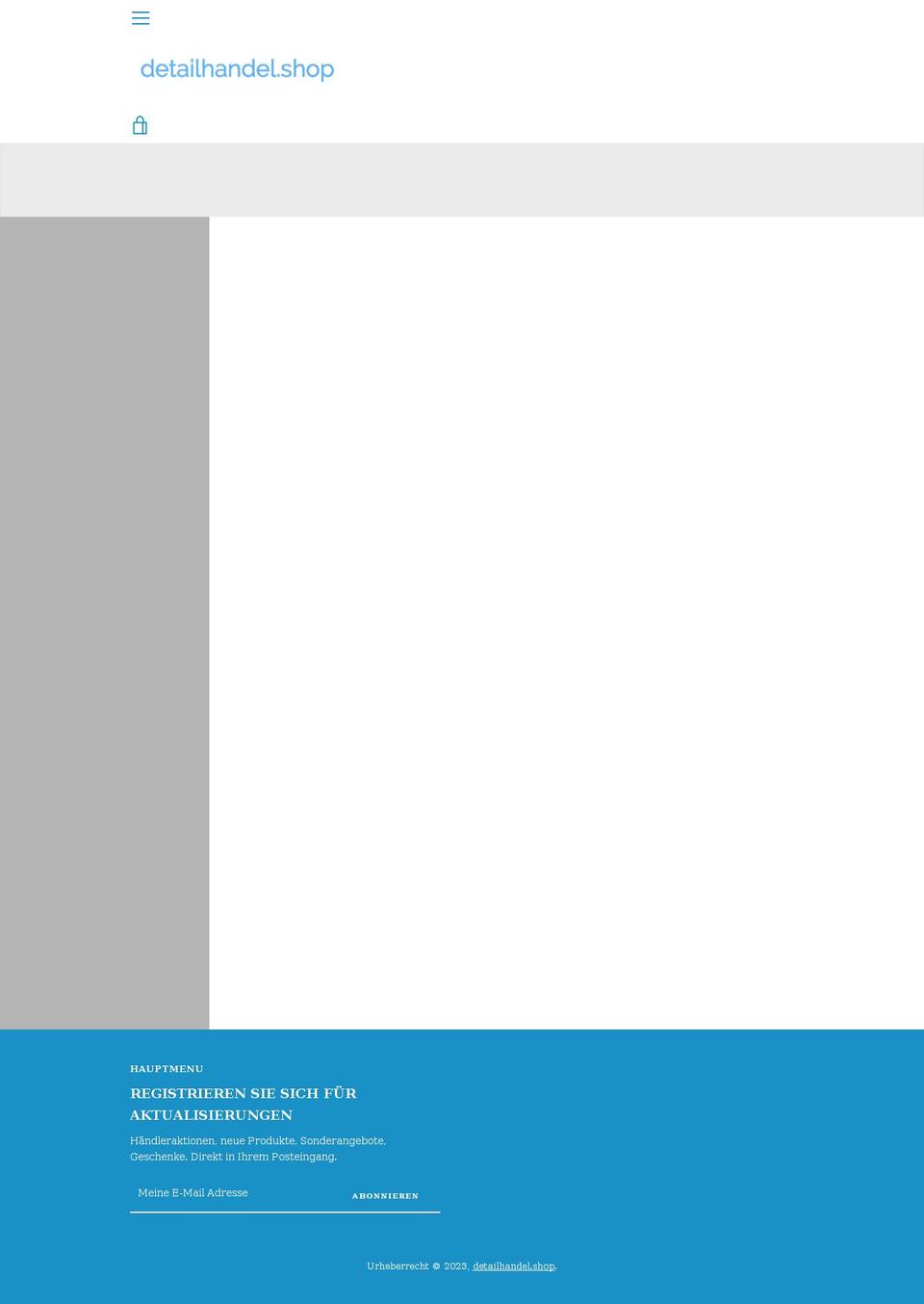 detailhandel.shop shopify website screenshot
