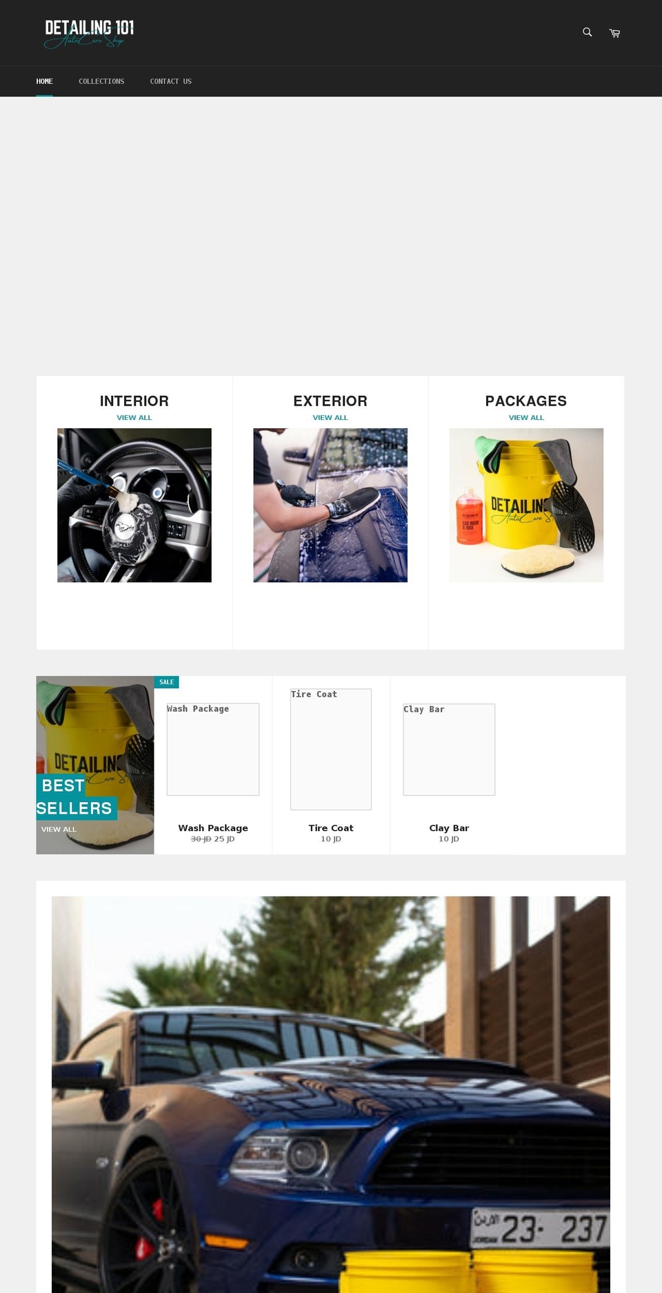 detailing101.shop shopify website screenshot