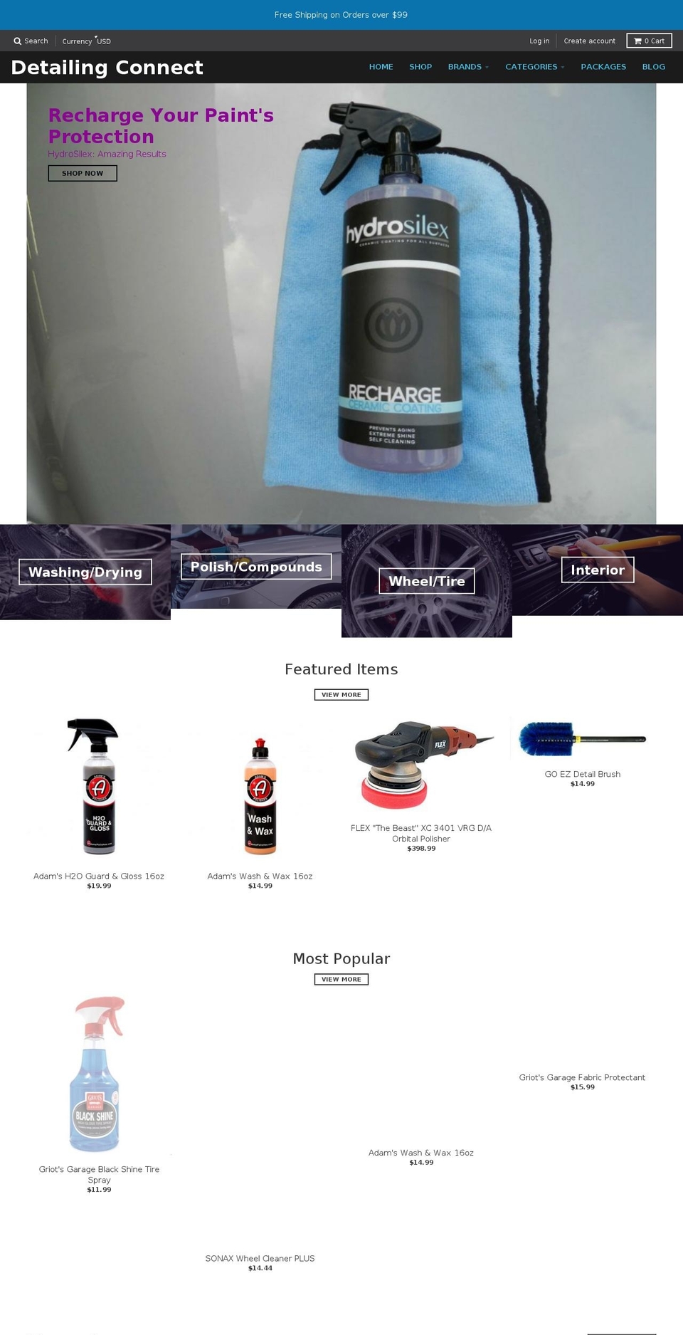 detailingconnect.com shopify website screenshot