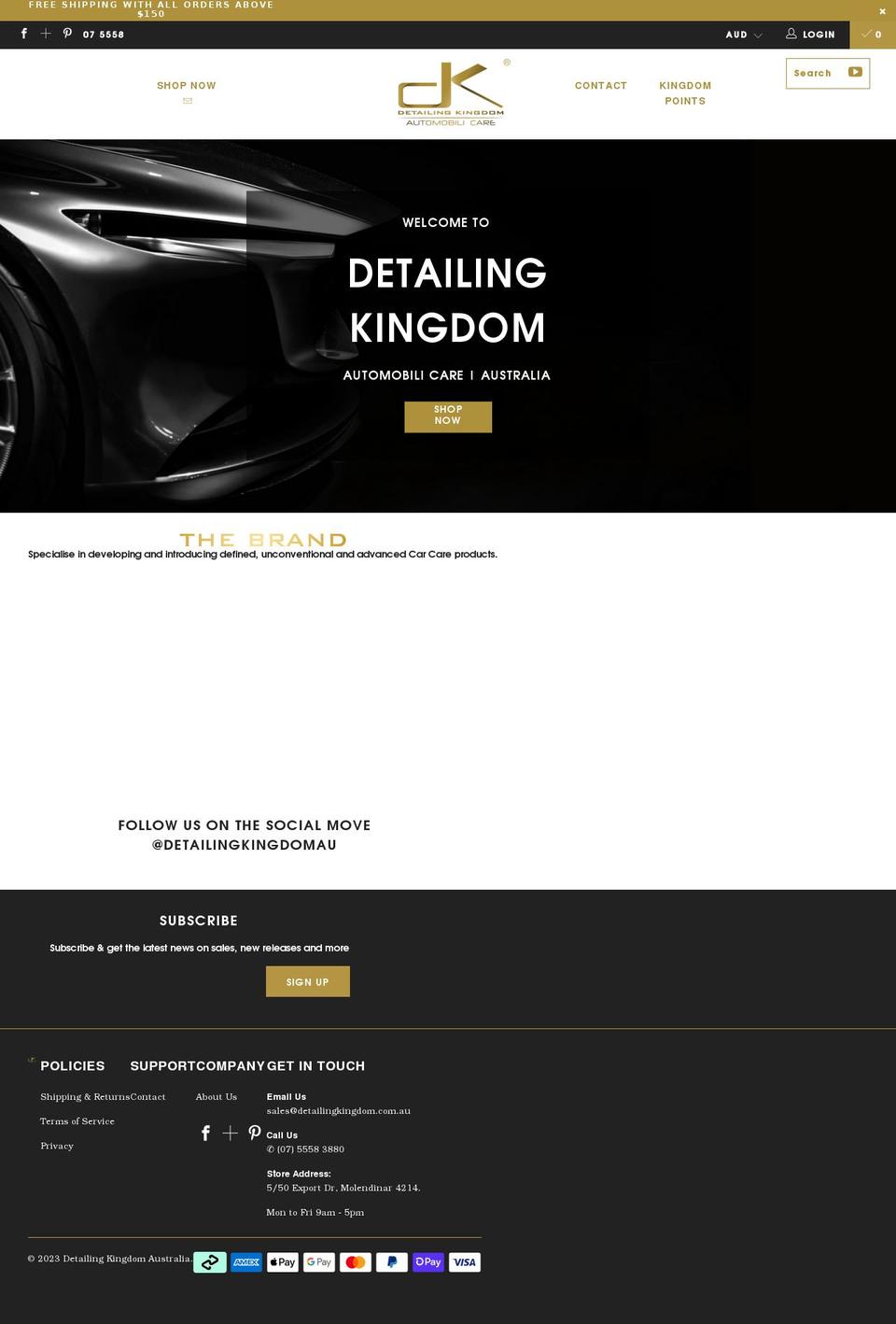 detailingkingdom.com.au shopify website screenshot
