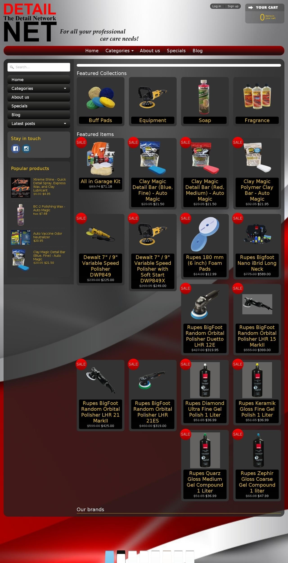 detailnet.com shopify website screenshot