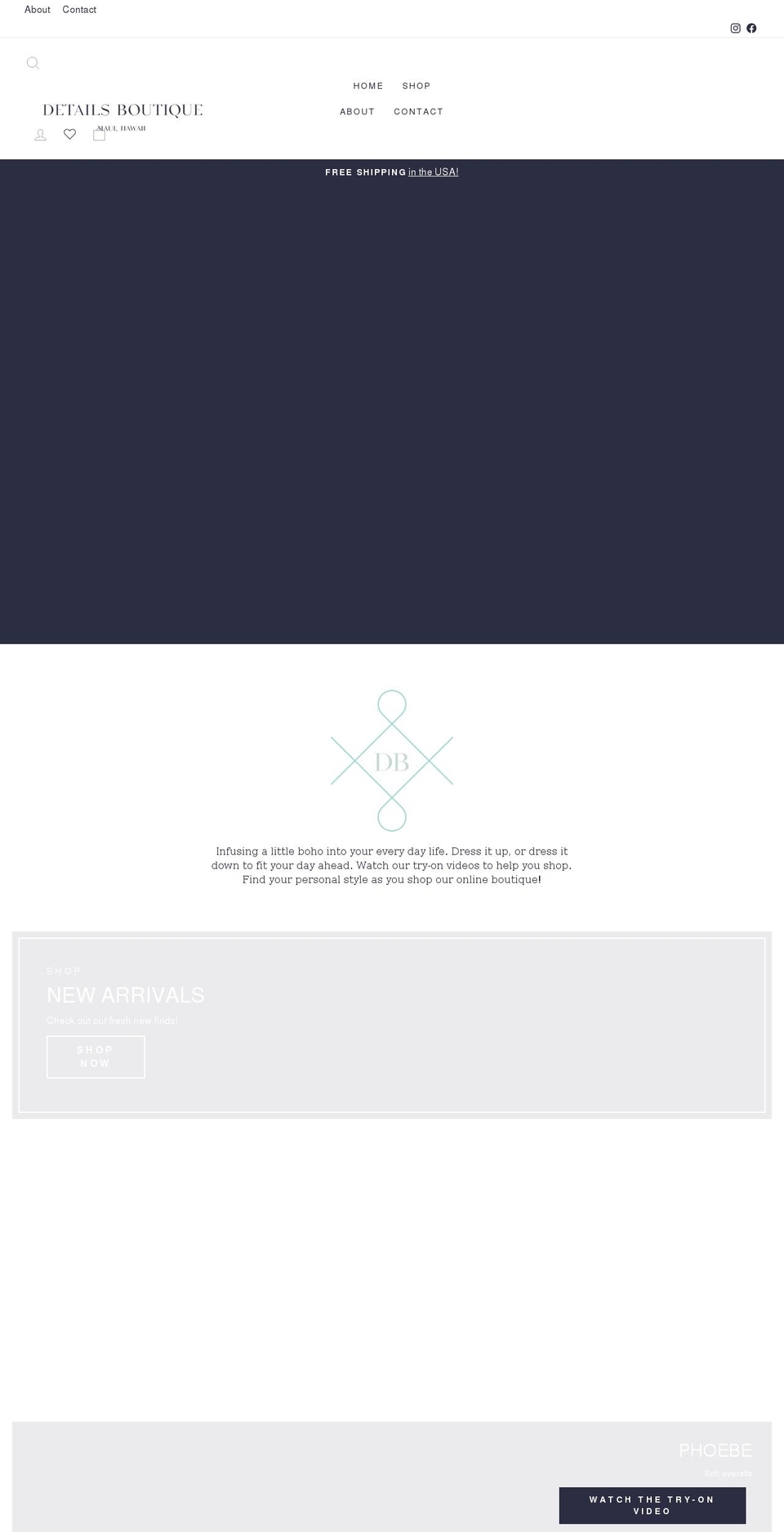 detailsboutiquehawaii.com shopify website screenshot