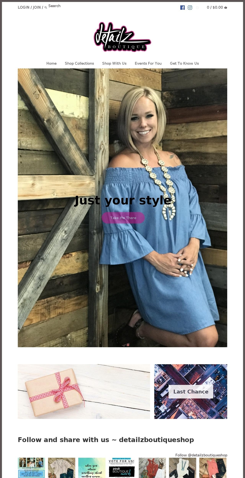 detailz-boutique.com shopify website screenshot