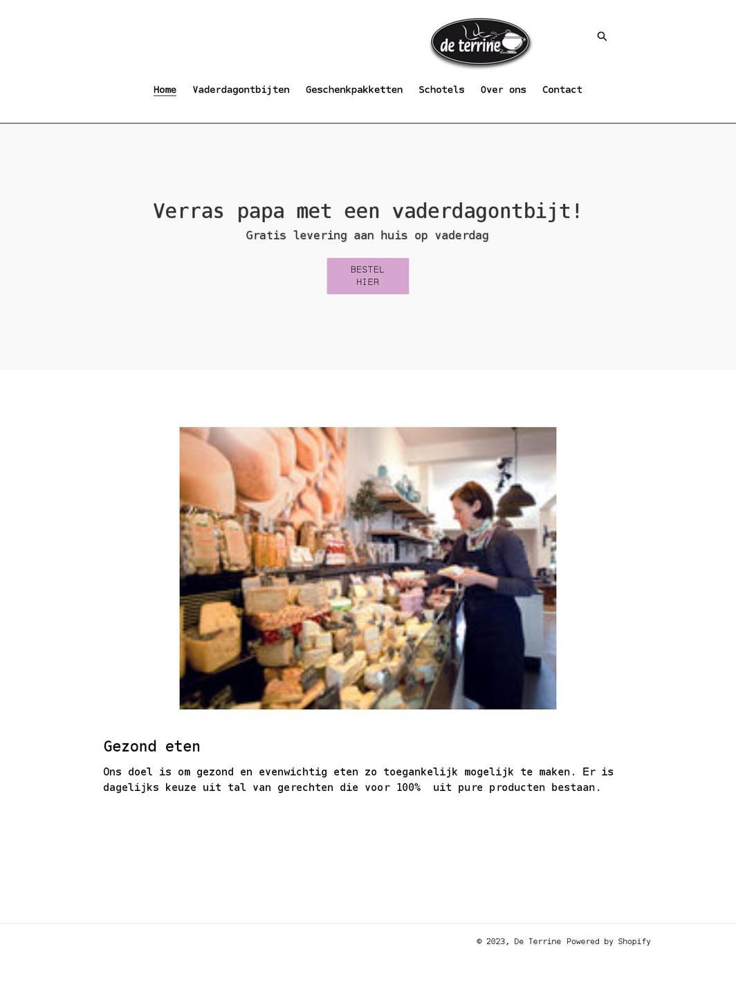 deterrine-waregem.be shopify website screenshot