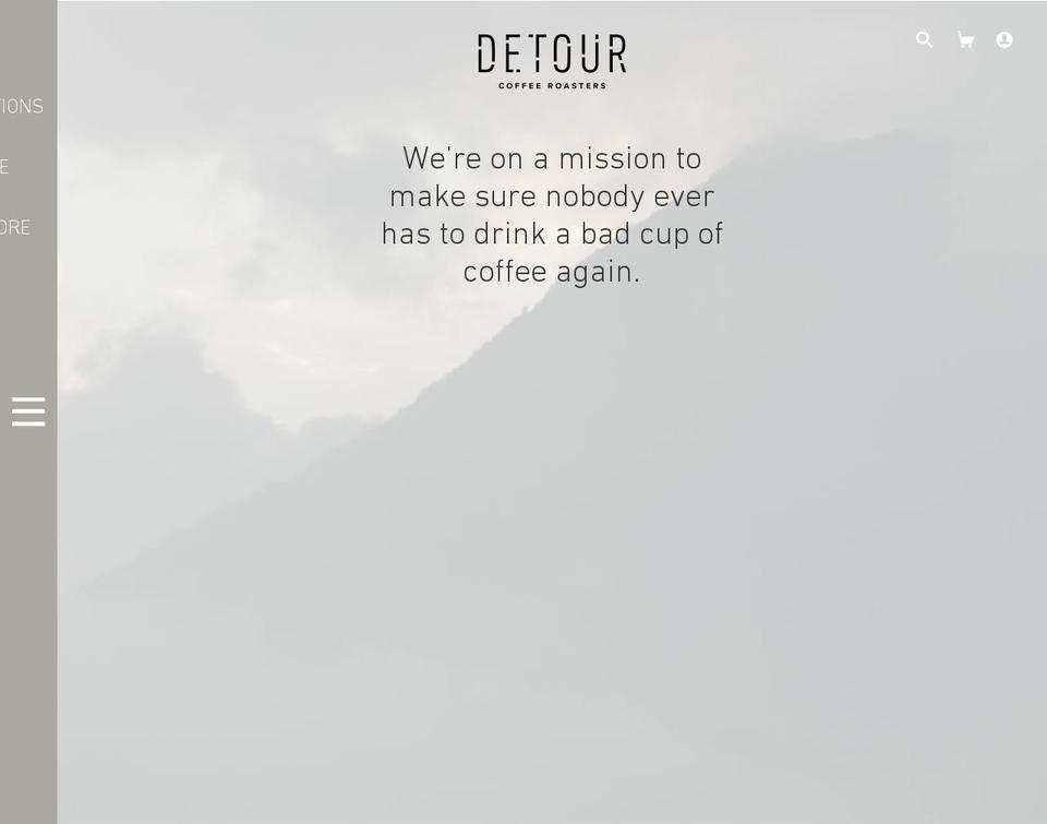 detourcoffee.ca shopify website screenshot