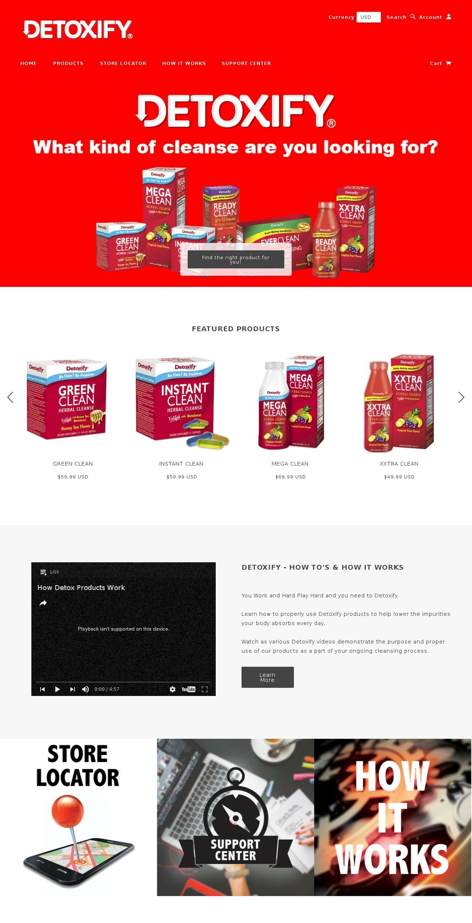 detoxify.com shopify website screenshot