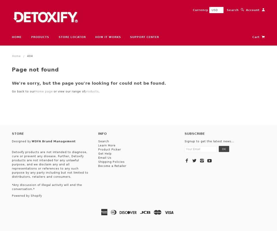 detoxifyreadyclean.com shopify website screenshot
