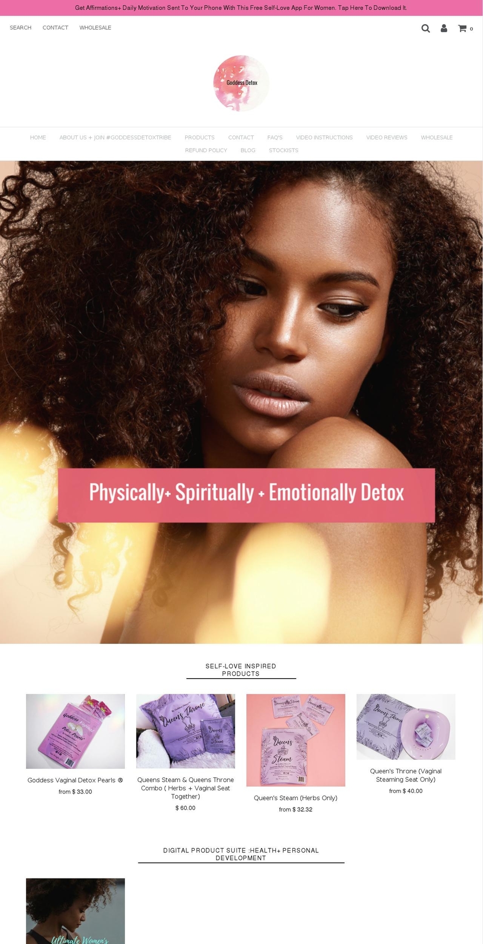 detoxpearl.org shopify website screenshot