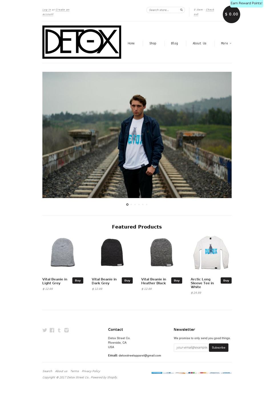 detoxstreetapparel.com shopify website screenshot
