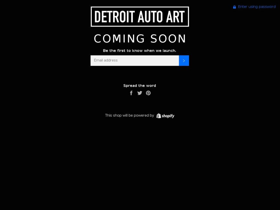 detroitautoart.com — Shopify storefront screenshot